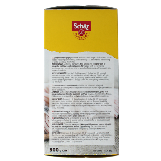 Schar Havervlokken glutenvrij 500.00 Gram