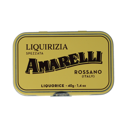 Amarelli Laurierdrop blikje brokken puur 40 Gram