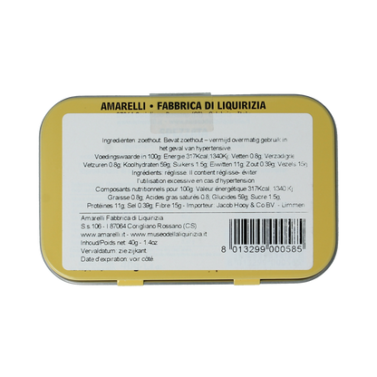Amarelli Laurierdrop blikje brokken puur 40.00 Gram