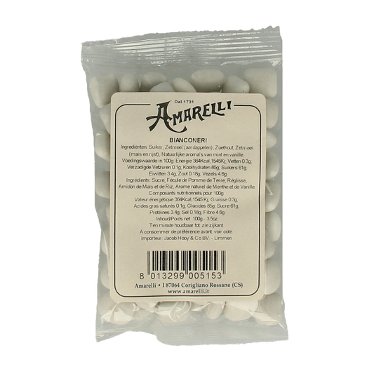 Amarelli Laurierdrop pepermunt wit zakje 100 Gram