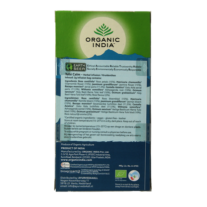 Organic India Tulsi calm tea bio 25 Stuks