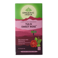 Organic India Tulsi sweet rose thee bio 25 Stuks
