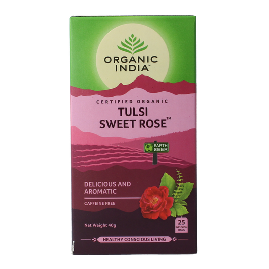 Organic India Tulsi sweet rose thee bio 25 Stuks