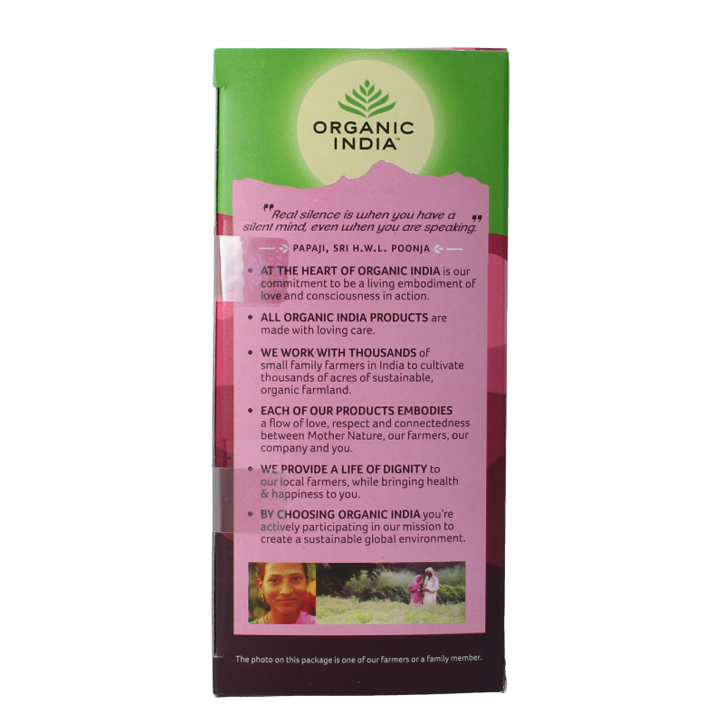 Organic India Tulsi sweet rose thee bio 25 Stuks