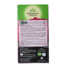 Organic India Tulsi sweet rose thee bio 25 Stuks