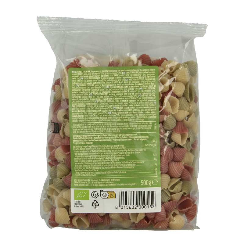 Bioidea Grote schelp tricolore bio 500 Gram