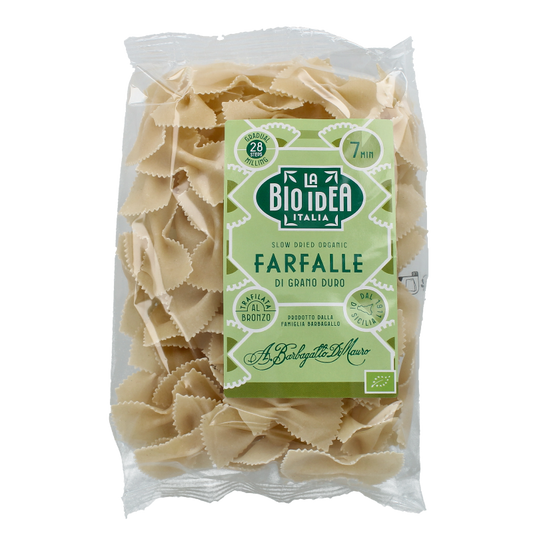Bioidea Farfalle vlindertjes wit bio 275 Gram