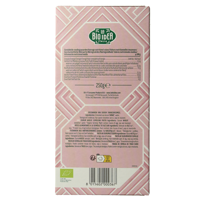 Bioidea Lasagne wit bio 250 Gram