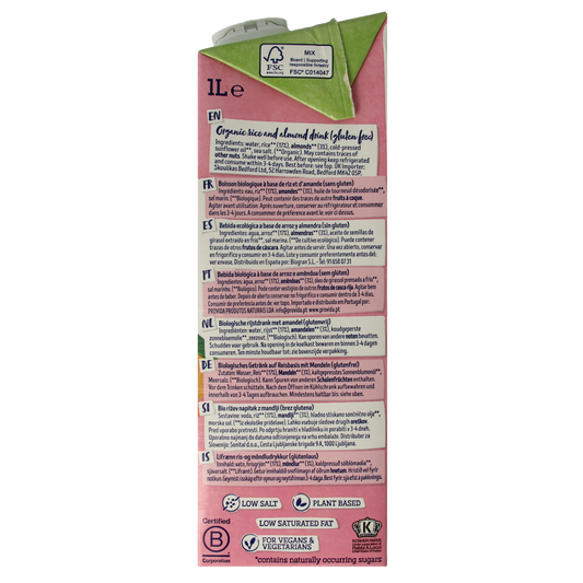 Isola Bio Rijstdrank amandel bio 1.00 Liter
