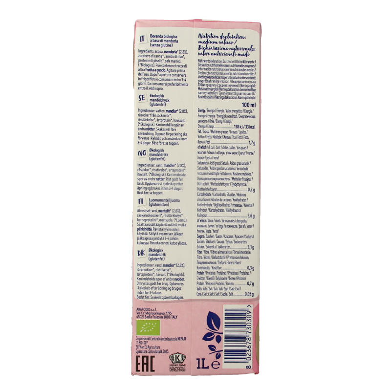 Isola Bio Almond barista bio 1 Liter