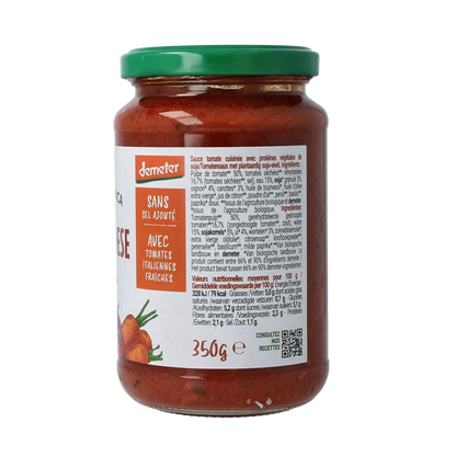 Bio Organica  Pastasaus bolognese plantaardig demeter 350.00 Gram