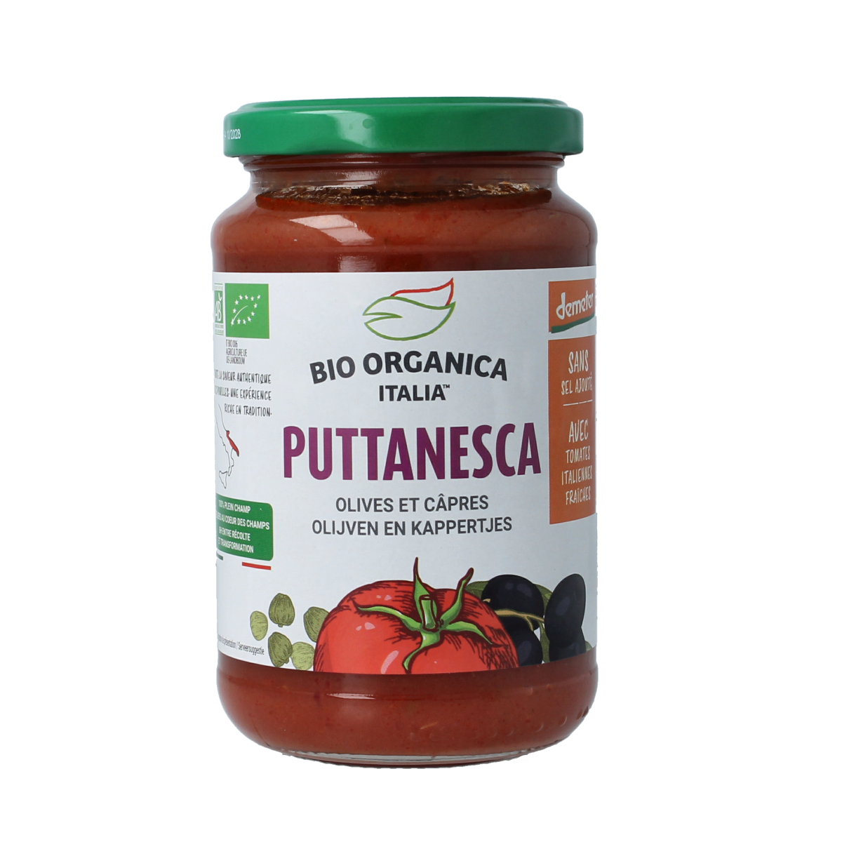 Bio Organica  Pastasaus olijf & kappertjes demeter 350.00 Gram