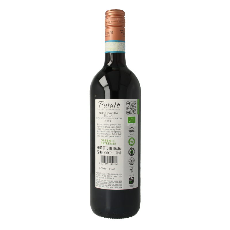 Purato Nero d'avola bio 750 Milliliter