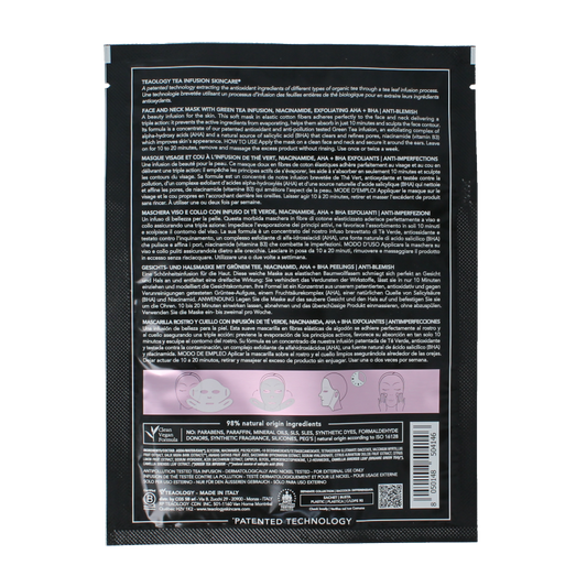 Teaology Tea glow aha mask purifying 1 Stuks