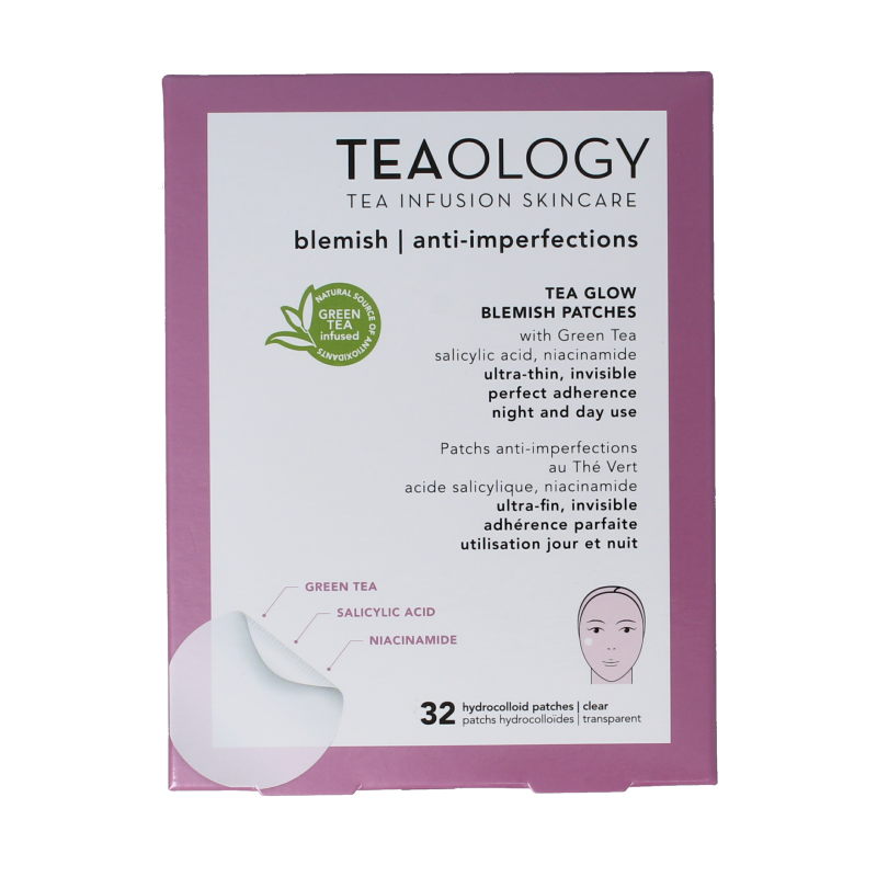 Teaology Tea glow blemish patches 32 Stuks