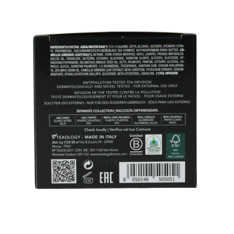 Teaology Kombucha tea revitalizing face cream 50 Milliliter