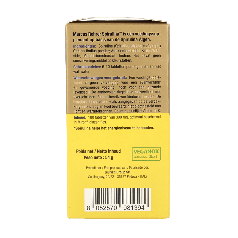 Marcus Rohrer Spirulina 180 Tabletten