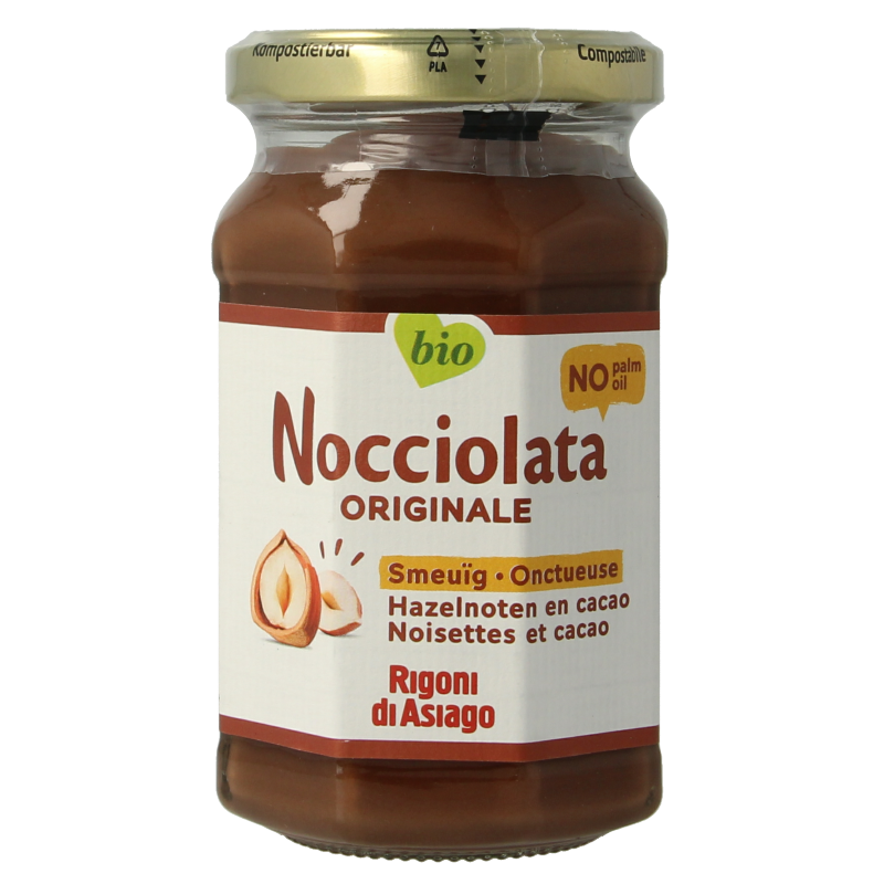 Nocciolata Chocolade hazelnootpasta bio 250 Gram