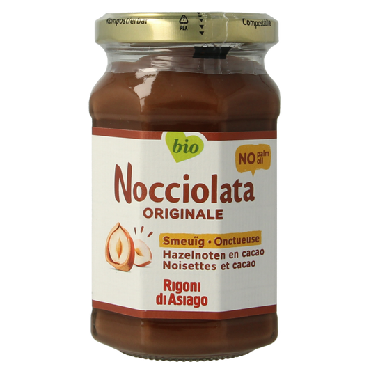 Nocciolata Chocolade hazelnootpasta bio 250 Gram