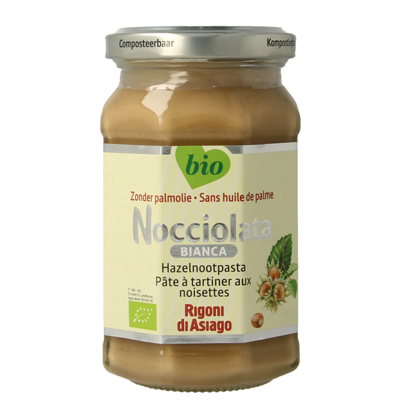 Nocciolata Witte hazelnootpasta bio 250 Gram