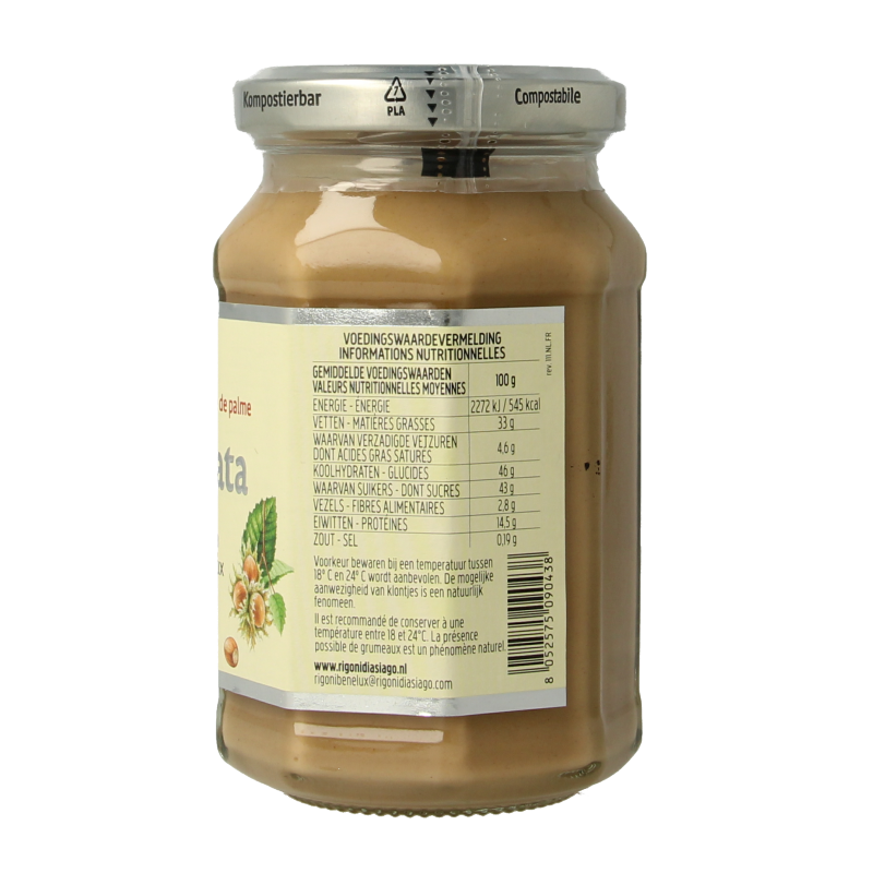 Nocciolata Witte hazelnootpasta bio 250 Gram