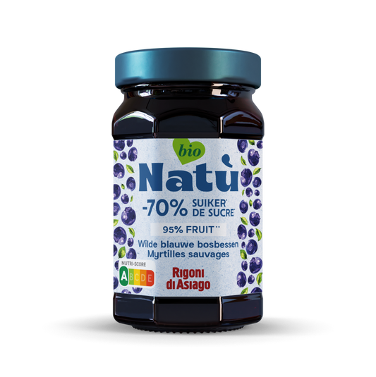 Natu Wilde blauwe bosbessenjam bio 240 Gram