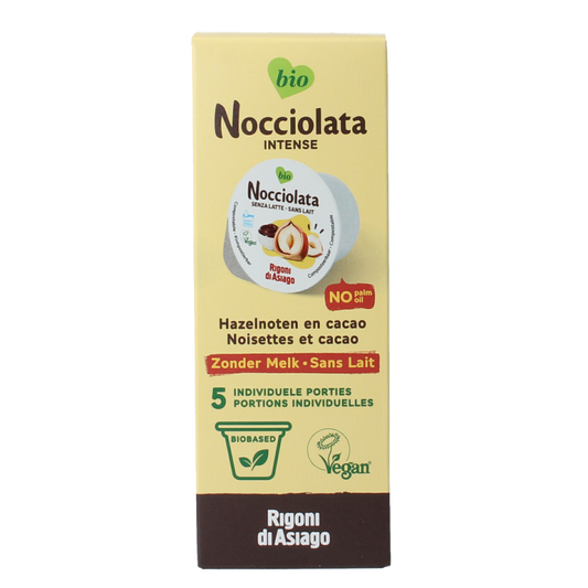 Nocciolata Intense vegan cups 5 x 20gram bio 100 Gram