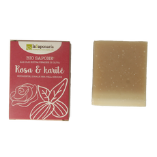 La Saponaria Zeep roos shea butter bio 100 Gram