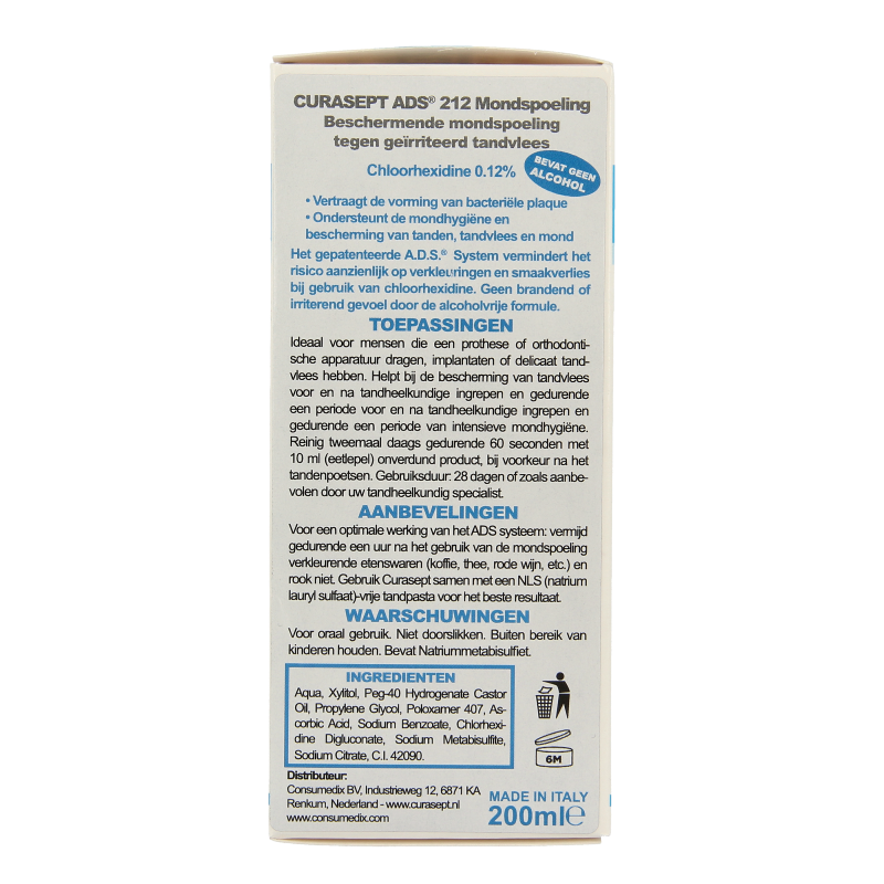 Curasept ADS mondspoelmiddel - 0,12% chloorhexidine 200 Milliliter