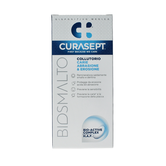 Curasept Biosmalto mondspoeling caries erosie en slijtage 300.00 Milliliter