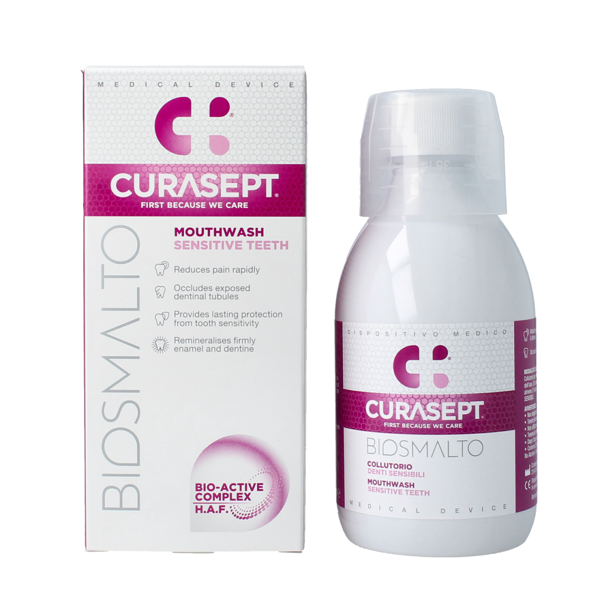 Curasept Biosmalto mondspoelmiddel gevoelige tanden 300.00 Milliliter