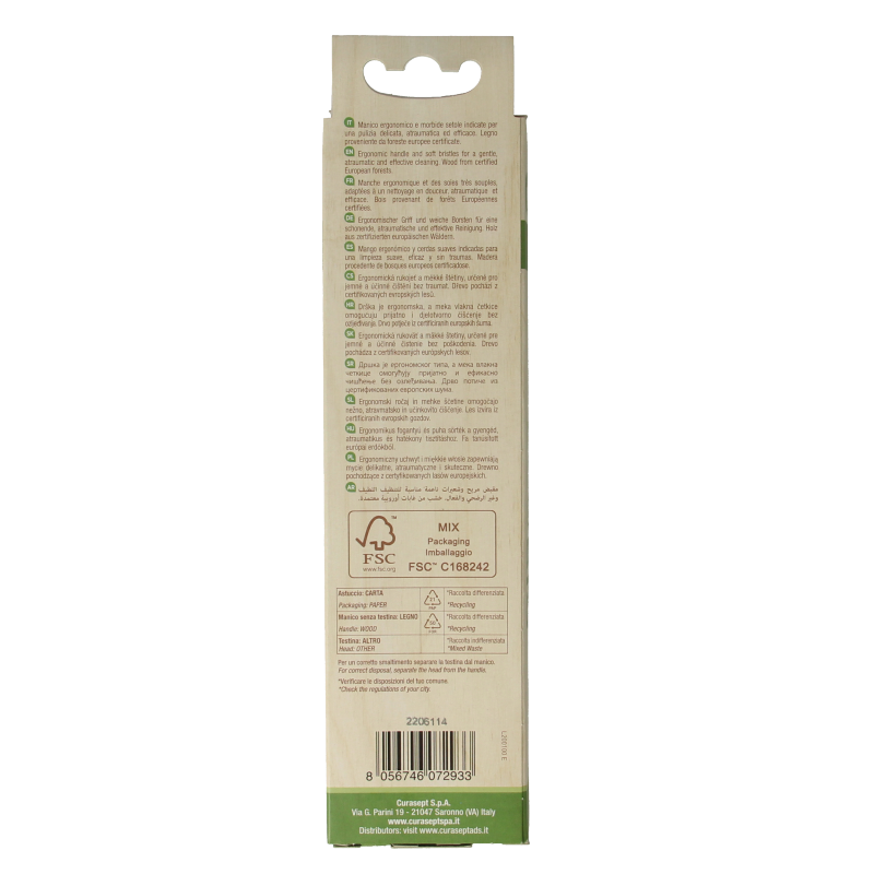 Curasept Tandenborstel wood soft 1 Stuks