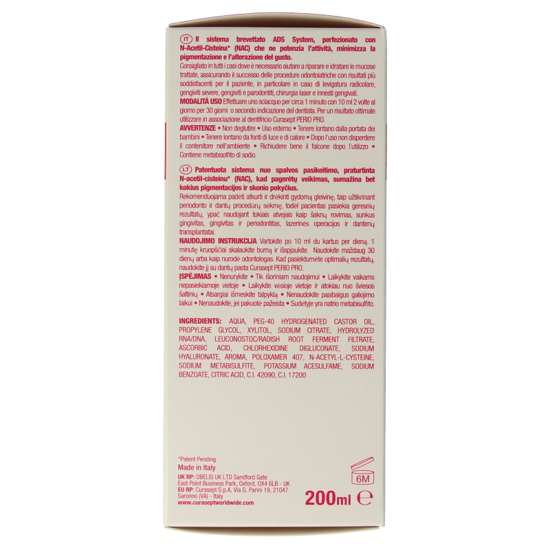 Curasept ADS DNA Perio Pro CHX 0,12% + HA mondspoelmiddel 200 Milliliter