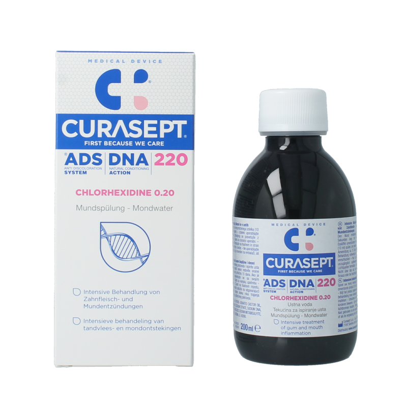 Curasept Mondspoeling chloorhexidine 0,20% 200 Milliliter