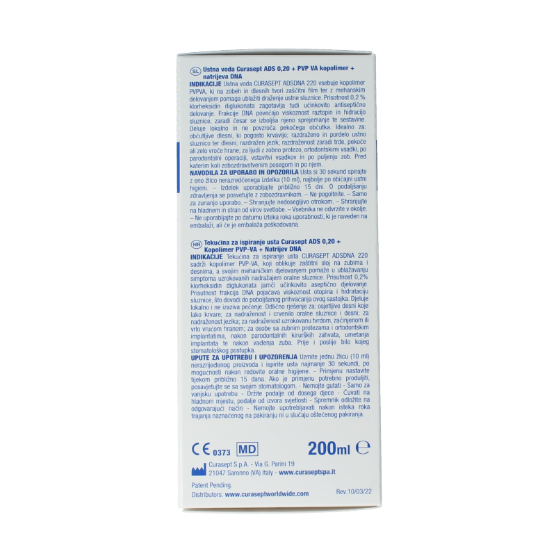 Curasept Mondspoeling chloorhexidine 0,20% 200 Milliliter