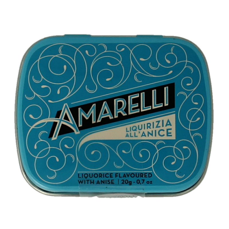 Amarelli Laurierdrop blikje anijs Chicchi 20 Gram