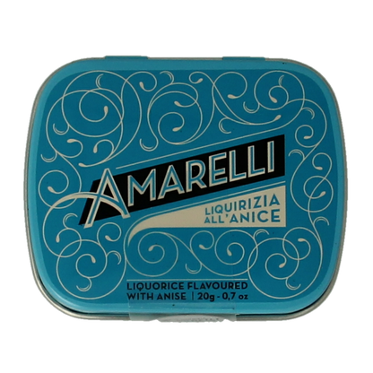 Amarelli Laurierdrop blikje anijs Chicchi 20.00 Gram