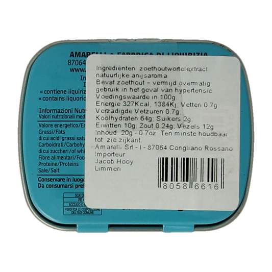 Amarelli Laurierdrop blikje anijs Chicchi 20 Gram