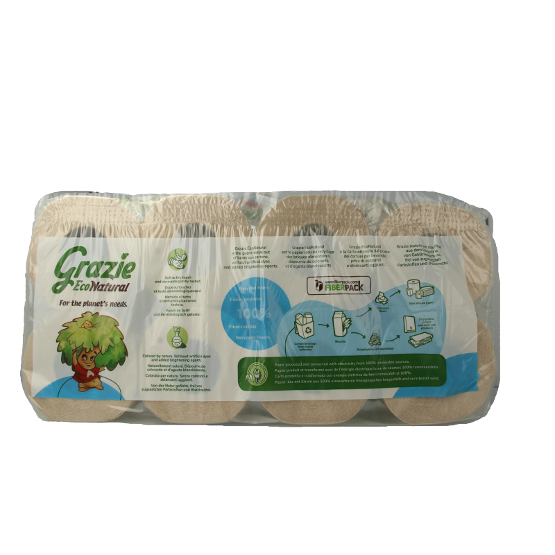 Grazie Natural Toiletpapier 3-laags 8 Stuks