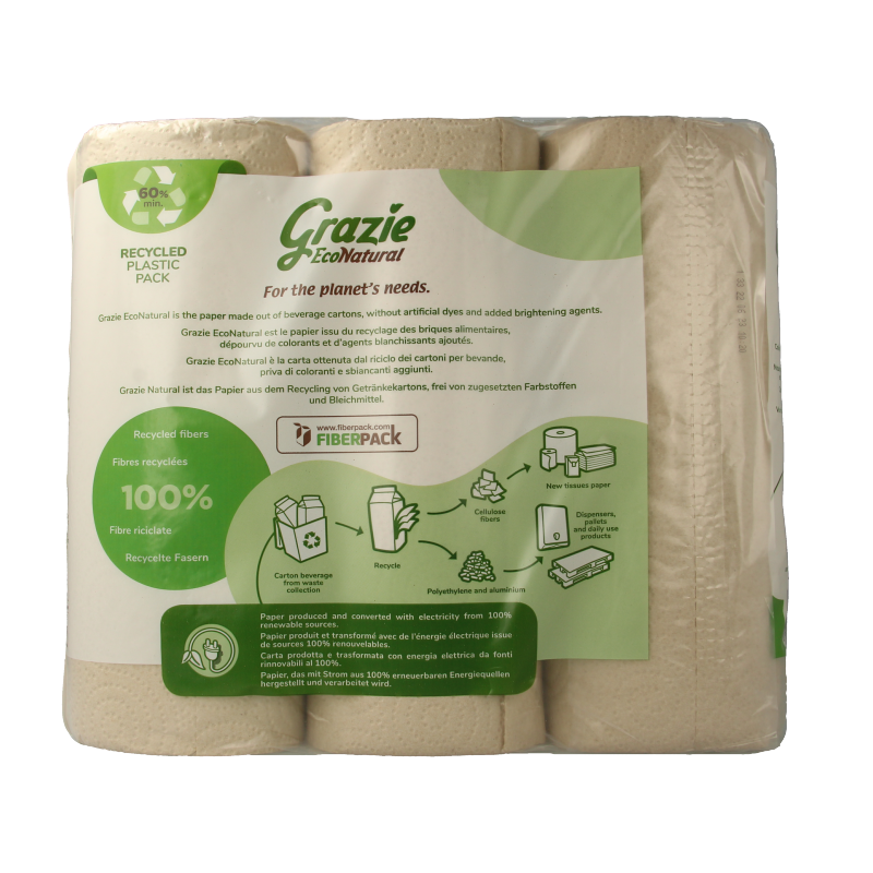 Grazie Natural Keukenrol 3-laags 3 Stuks