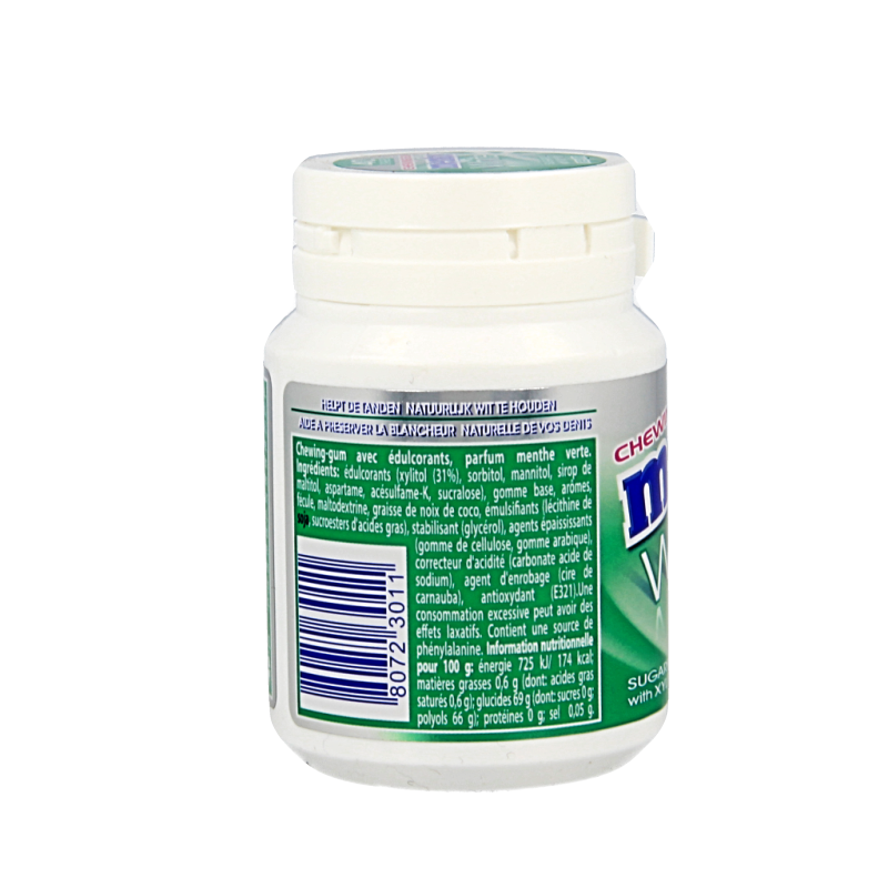 Mentos Gum greenmint white pot 40 Stuks