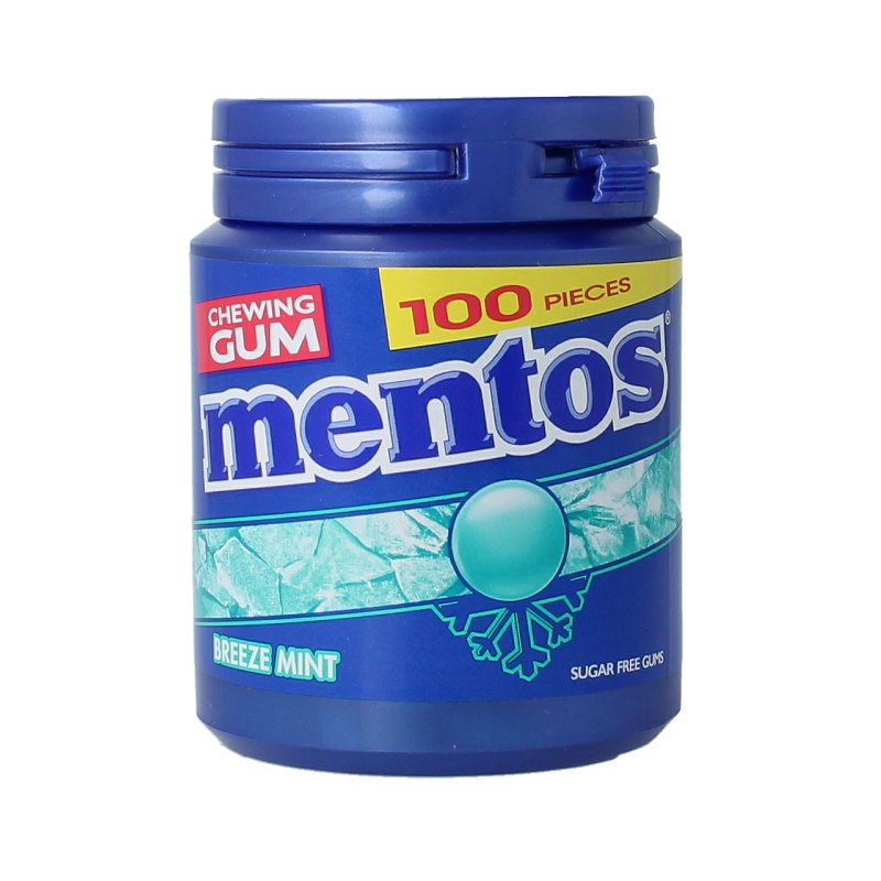 Mentos Gum breeze mint 100 Stuks