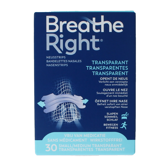 Breathe Right Neusstrips clear 30 Stuks