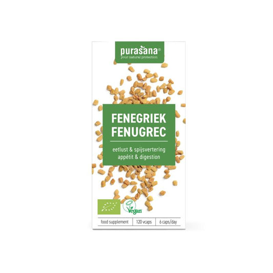 Purasana Fenegriek vegan bio 120 Vegetarische capsules