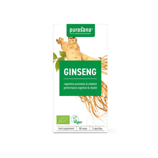 Purasana Ginseng vegan bio 80 Vegetarische capsules