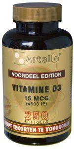 Artelle Vitamine D3 15mcg 250 Softgels