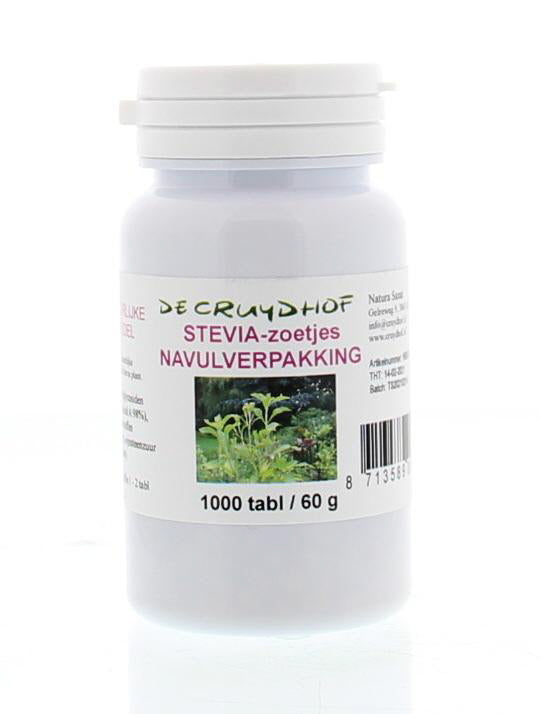 Cruydhof Stevia extract zoetjes navulling 1000 Tabletten