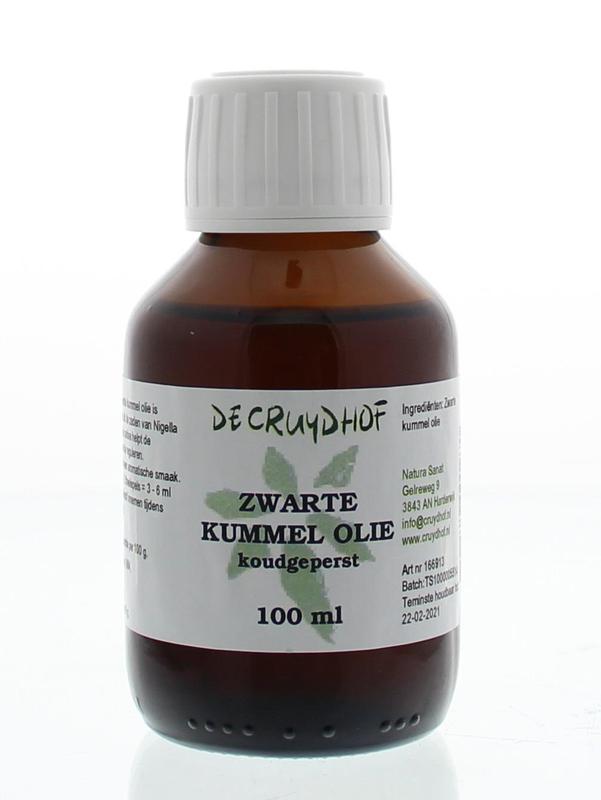 Cruydhof Zwarte kummel olie koudgeperst 100 Milliliter