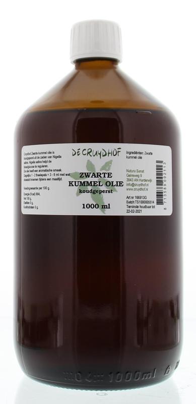 Cruydhof Zwarte kummel olie koudgeperst 1 Liter