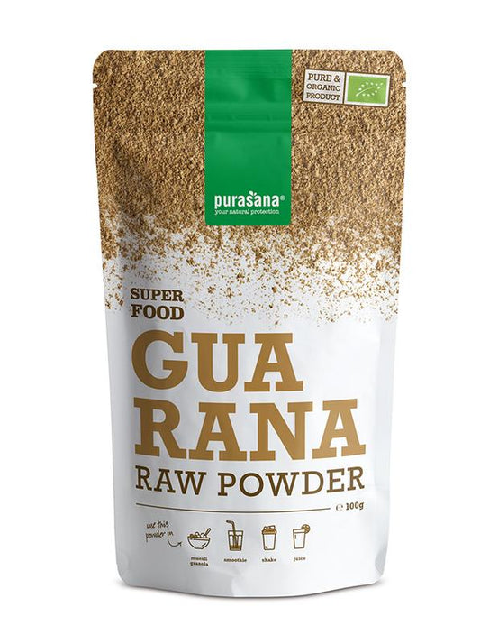 Purasana Guarana poeder vegan bio 100 Gram